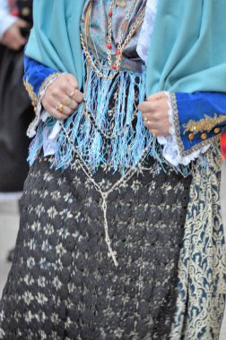 Saint Antioco, Sardinya - 04.16.2018: Sant 'Antioco dini geçit töreni