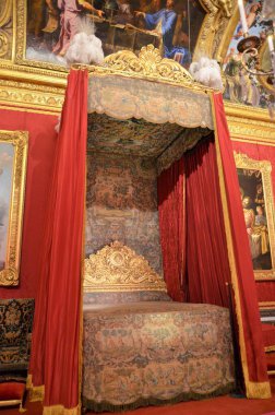 Versay, Fransa - 03.26.2017: Paris yakınlarındaki Versailles Şatosu (Versailles Sarayı)