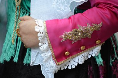 Saint Antioco, Sardinya - 04.16.2018: Sant 'Antioco dini geçit töreni