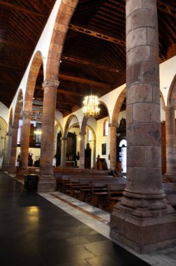 San Cristobal de La Laguna, Spain 03.22.2018: Interior of Iglesia La Concepcion in San Cristobal de La Laguna clipart