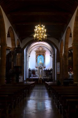 San Cristobal de La Laguna, Spain 03.22.2018: Interior of Iglesia La Concepcion in San Cristobal de La Laguna clipart