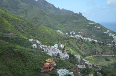 Taganana, dağlar arası bir kasaba. Tenerife, İspanya
