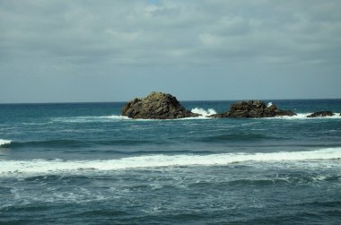 Playa de Benijo (Benijo beach), Atlantic Ocean. North Tenerife. Canary Islands. Spain clipart