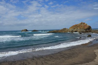 Playa de Benijo (Benijo beach), Atlantic Ocean. North Tenerife. Canary Islands. Spain clipart