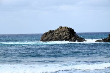 Playa de Benijo (Benijo plajı), Atlantik Okyanusu. Kuzey Tenerife. Kanarya Adaları. İspanya