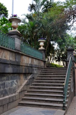 Santa Cruz de Tenerife 'deki Plaza del Principe de Asturias. Kanarya Adaları. İspanya