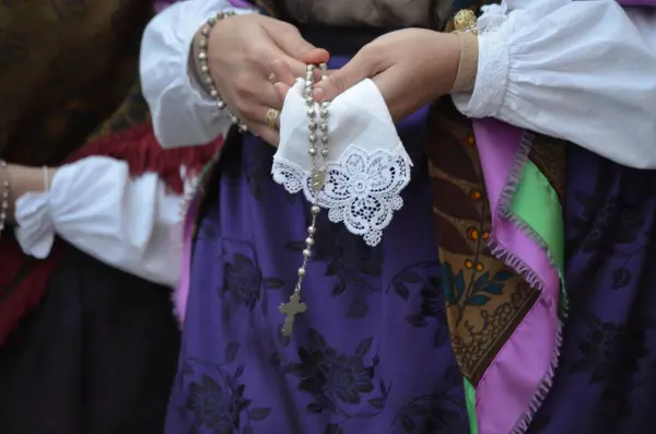 stock image Saint Antioco, Sardinia - 04.16.2018: Religious procession of Sant'Antioco