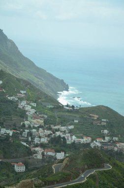 Taganana, dağlar arası bir kasaba. Tenerife, İspanya