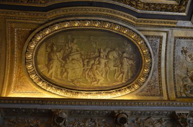 Versay, Fransa - 03.26.2017: Paris yakınlarındaki Versailles Şatosu (Versailles Sarayı)