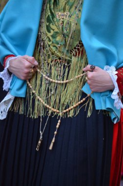 Saint Antioco, Sardinya - 04.16.2018: Sant 'Antioco dini geçit töreni