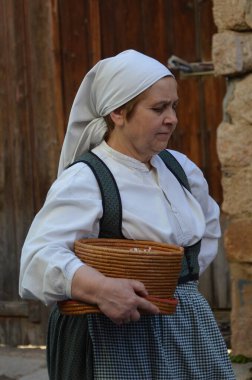 Villacidro, Sardunya 06.02.2019: Cherry 'nin geleneksel Sardunya kostümlü festivali