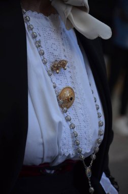 Villacidro, Sardunya 06.02.2019: Cherry 'nin geleneksel Sardunya kostümlü festivali
