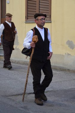 Villacidro, Sardunya 06.02.2019: Cherry 'nin geleneksel Sardunya kostümlü festivali