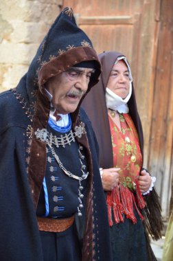Villacidro, Sardunya 06.02.2019: Cherry 'nin geleneksel Sardunya kostümlü festivali