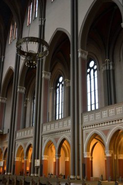 ünlü markt kirche Wiesbaden'da, neo-Gotik tarzda inşa bir tuğla içine