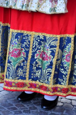 Sant 'Antioco, Sardinya 05.06.2019: Saint Antioco, Sardinya - 04.16.2018: Sant' Antioco dini geçit töreni