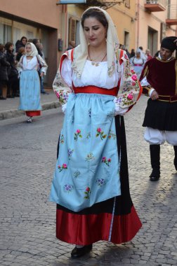 Sant 'Antioco, Sardinya 05.06.2019: Saint Antioco, Sardinya - 04.16.2018: Sant' Antioco dini geçit töreni