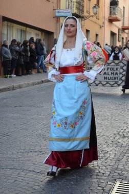 Sant 'Antioco, Sardinya 05.06.2019: Saint Antioco, Sardinya - 04.16.2018: Sant' Antioco dini geçit töreni