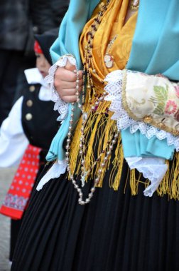 Sant 'Antioco, Sardinya 05.06.2019: Saint Antioco, Sardinya - 04.16.2018: Sant' Antioco dini geçit töreni