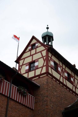 Imperial castle of Nuremberg on a cloudy summer day clipart