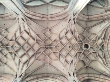 Nuremberg, Germany 10.17.2019: Gothic vault, 1477, St. Lorenz Church, Nuremberg clipart