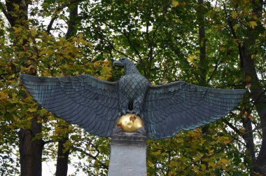 Aviator Monument commemorating pilots killed in action of World War II clipart