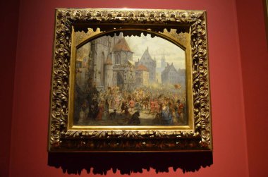 Nuremberg, Almanya 10.17.2019: Nuremberg 'de İmparatorluk Regalia' sına Giriş