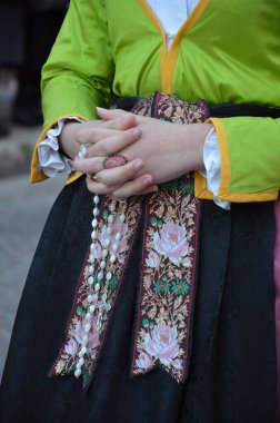 Sant 'Antioco, Sardinya 05.06.2019: Saint Antioco, Sardinya - 04.16.2018: Sant' Antioco dini geçit töreni