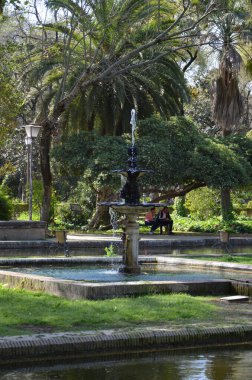 Seville, İspanya 03.23.2019: Maria Luisa Parkı, Seville, İspanya
