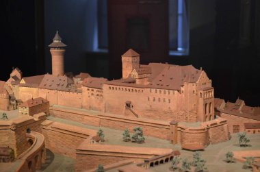 Nuremberg, Almanya 10.19.2019: Nuremberg Şatosu Modeli