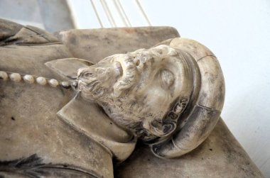 Seville, İspanya 03.23.2019: Nicholas Griego Triarchi 'nin eski figürü