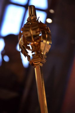 Nuremberg, Almanya 10.17.2019: Nürnberg 'deki Kaisersburg Kalesi' nde İmparatorluk Regalia