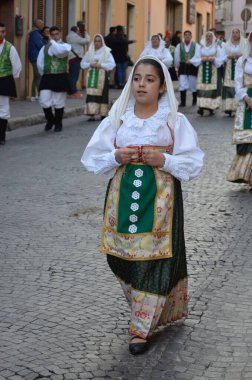 Sant 'Antioco, Sardinya 05.06.2019: Saint Antioco, Sardinya - 04.16.2018: Sant' Antioco dini geçit töreni