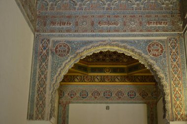 Seville, İspanya 03.24.2019: Real Alcazar, UNESCO Dünya Mirası Alanı, Sevilla