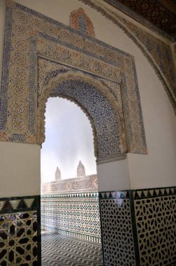Seville, Spain 03.24.2019: Sala de los Infantes (Children's room) in Palacio del Rey Don Pedro (Palace of King Don Pedro)