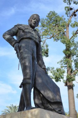 Monument to the famous Spanish bullfighter Manolo Vazquez in Seville, Spain