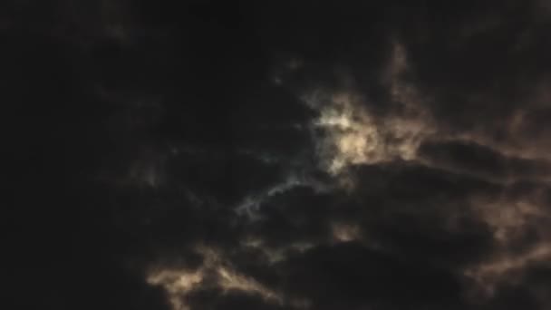 Solar Eclipse Cloudy Background Eclipse Sun Cloudy Weather Kryviy Rih — Wideo stockowe