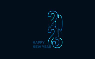 2063 Mutlu Yıllar sembolleri. Yeni 2023 yılı tipografi tasarımı. 2023 sayı logoti çizimi