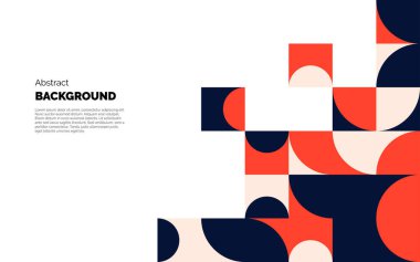 Düz mozaik arka plan. Vektör illüstrasyonu