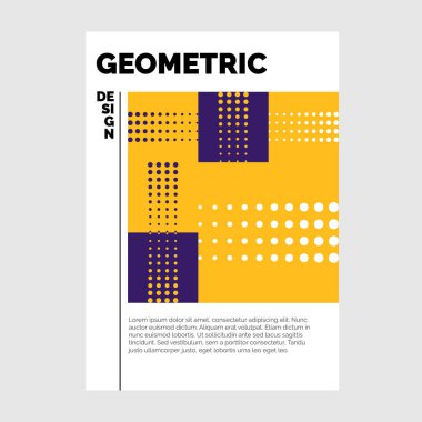 İş broşürü tasarımı geometrik şekiller Vektör