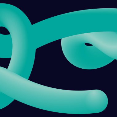 Üç boyutlu soyut, çarpık sıvı şekiller. Yaratıcı tasarım ögeleri