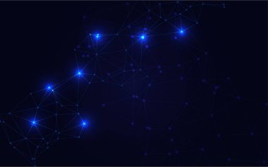 Blue Technology geçmişi. Yaratıcı ışıklandırma şablonu arka planı