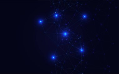 Blue Technology geçmişi. Yaratıcı ışıklandırma şablonu arka planı