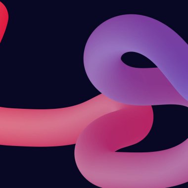 Üç boyutlu soyut, çarpık sıvı şekiller. Yaratıcı tasarım ögeleri