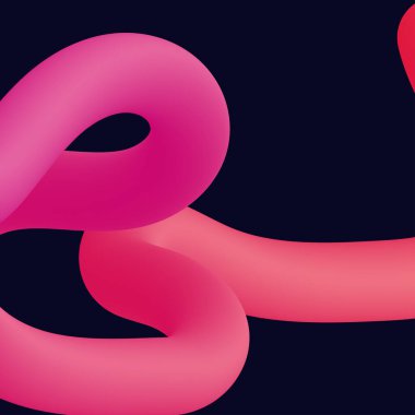 Üç boyutlu soyut, çarpık sıvı şekiller. Yaratıcı tasarım ögeleri