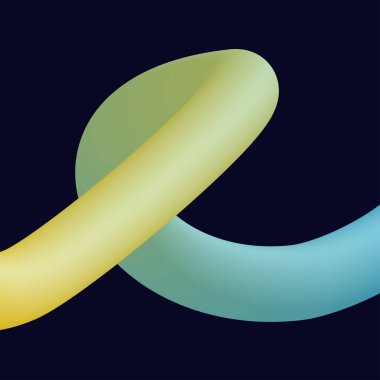 Üç boyutlu soyut, çarpık sıvı şekiller. Yaratıcı tasarım ögeleri