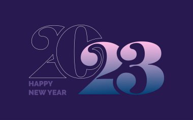 2038 Mutlu Yıllar sembolleri. Yeni 2023 yılı tipografi tasarımı. 2023 sayı logoti çizimi