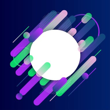 Yaratıcı Yuvarlak Çizgiler Sınırı. Metin için yer. iş broşürü ve poster şablonu arka planı