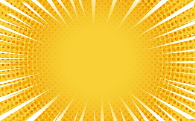 Sarı mizah arka plan Retro vektörü