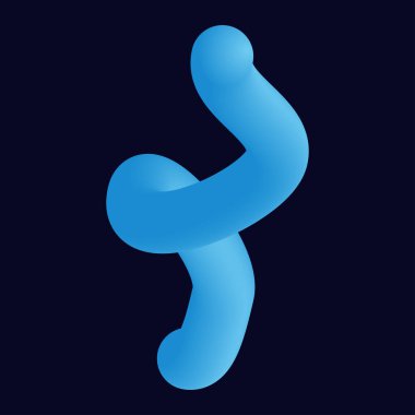 Üç boyutlu soyut, çarpık sıvı şekiller. Yaratıcı tasarım ögeleri